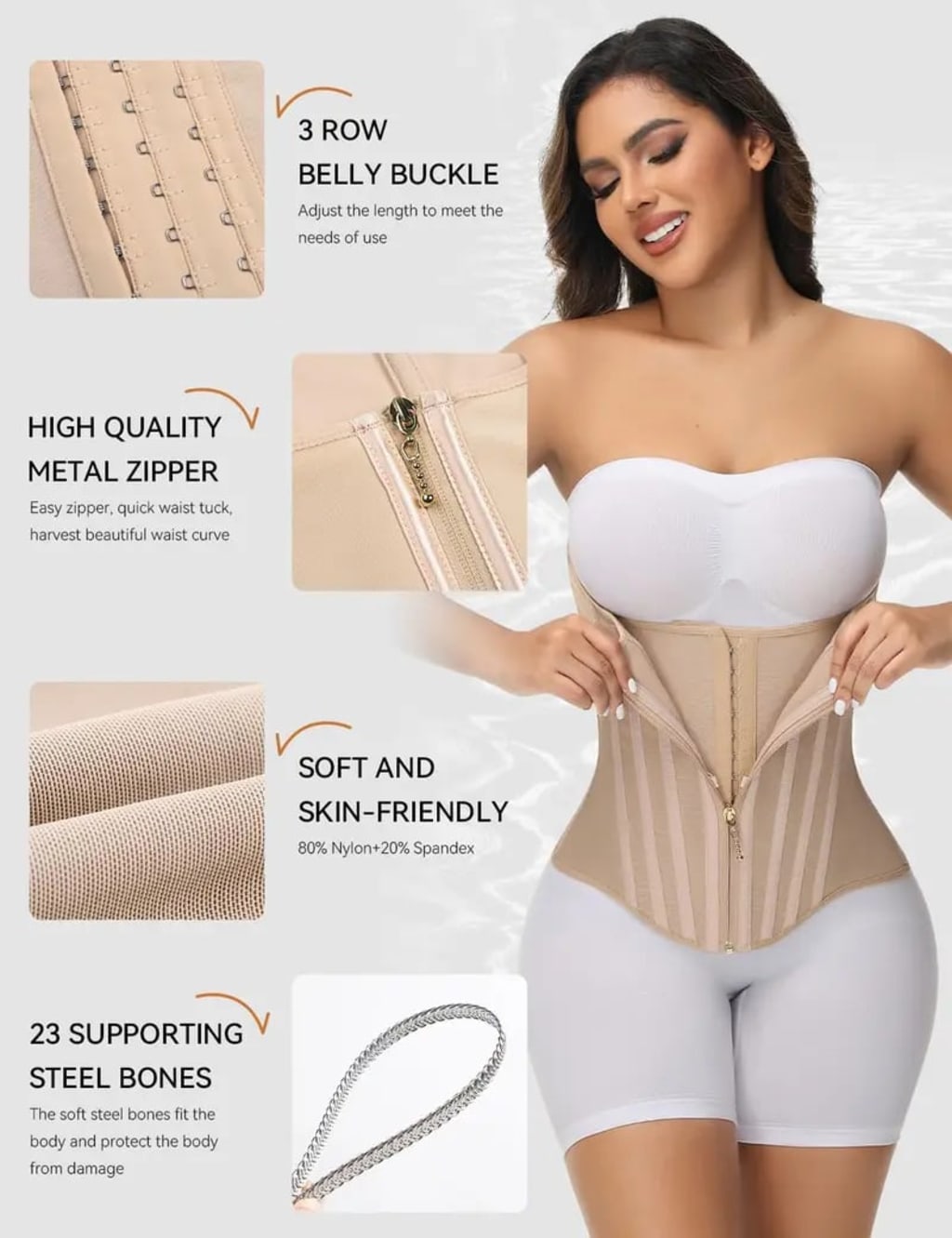 ShapShe™ High Compression Curved Boned Waist Trainer